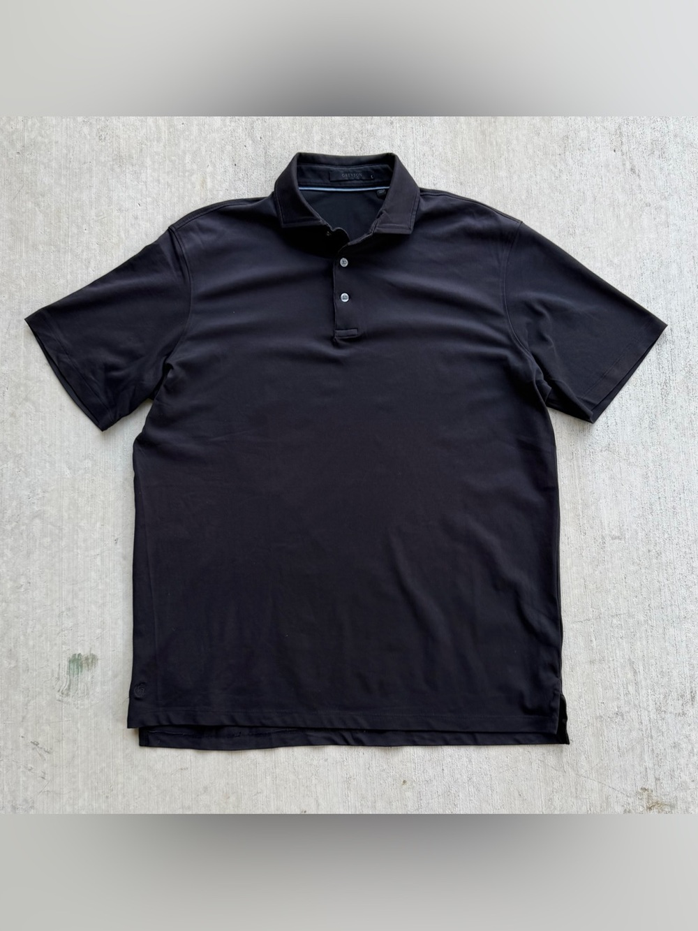 Greyson Golf Polo Men Size Large Black Stretch Performance